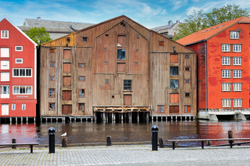 Nidelva river in Trondheim - Norway