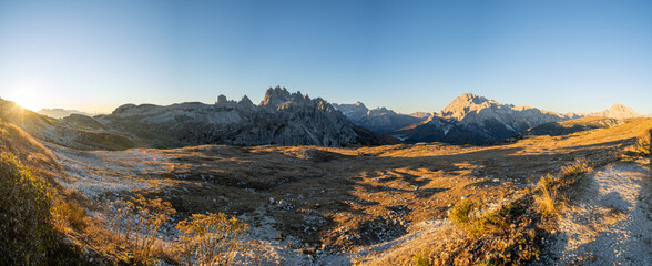 Dolomiten Drei Zinnen Italien Panorama Berge Wandern