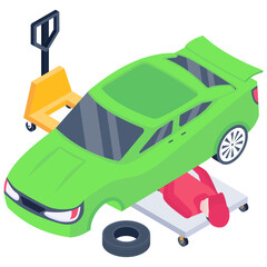 Repairing Car 