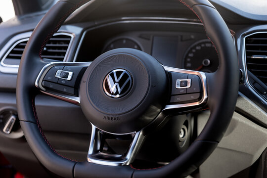 VW T-Roc steering wheel. October 30.2021 Torgau Germany