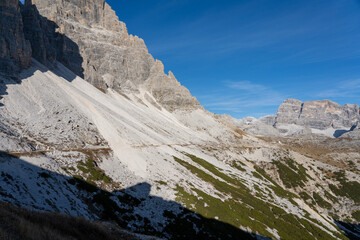 Dolomiten Drei Zinnen Sonnenaufgang Auronzo Hütte Dreizinnenhütte Sextner Dolomiten Südtirol Ostalpen