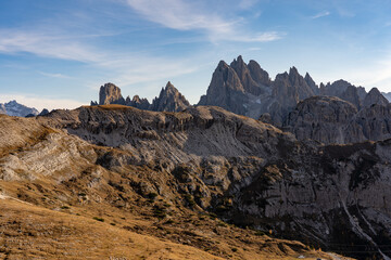 Dolomiten Drei Zinnen Sonnenaufgang Auronzo Hütte Dreizinnenhütte Sextner Dolomiten Südtirol Ostalpen