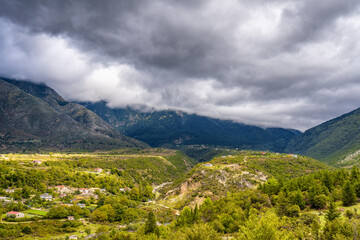 Beautiful landscape on mountain with nice sky.