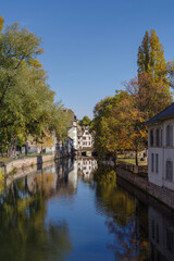 The famous Petite France district in Strasbourg, France