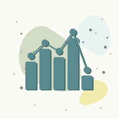 Vector Calendar icon in flat style on multicolored background.