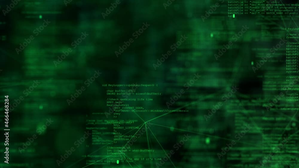 Poster hexadecimal big data digital code running through black and blue mainframe in a futuristic informati