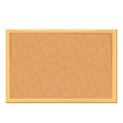  Bulletin Board, cork desk in wooden frame in cartoon style isolated on white background. Grain texture, wall schedule. . Vector illustration