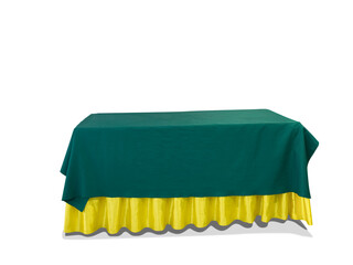blank table and cloth to exhibition show isolated - 466472427