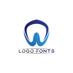 W Letter Logo Template