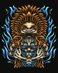 Artwork Illustration Humans With Lion Abilities