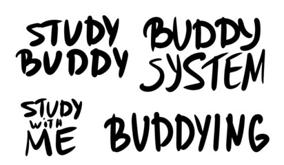 Buddy system quotes set.