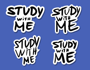Obraz premium Study with me lettering.