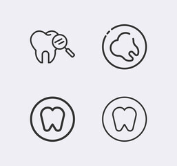 Dental clinic. Tooth icon dental clinic