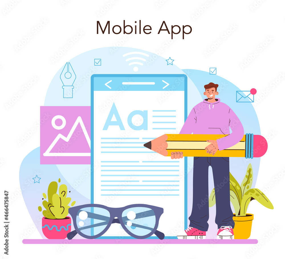 Poster copywriter online service or platform. writing texts and layout designing