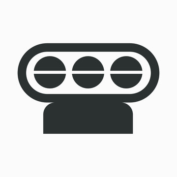 Supercharger blower vector icon isolated on white background.