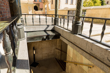 Entrance to the basement of the Wawel Cathedral.