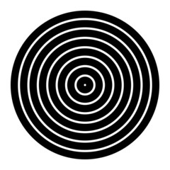 Concentric rings pattern in circle design element.
