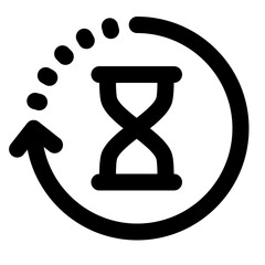 Hourglass Timer Line Icon Vector