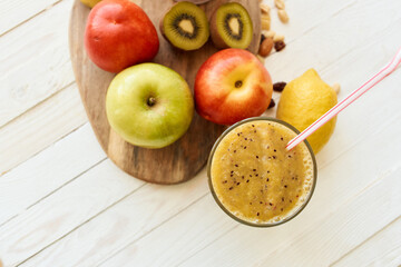 fresh fruit smoothie kefir cocktails yogurt breakfast