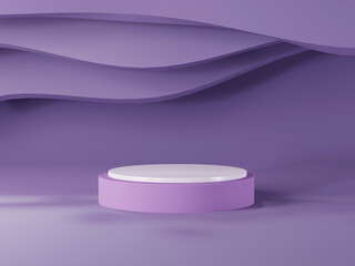 Abstract background minimal mock up scene of Empty Geometry podium for display product for presentation concept, 3D rendering illustration..