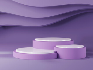 Abstract background minimal mock up scene of Empty Geometry podium for display product for presentation concept, 3D rendering illustration.