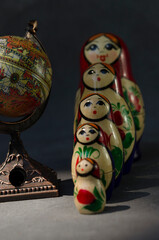 traditional family from the world, russian matroishka dolls