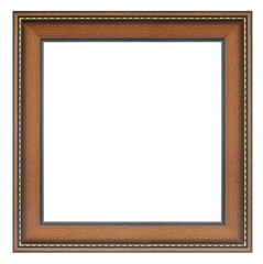 Old style vintage brown frame isolated on a white background