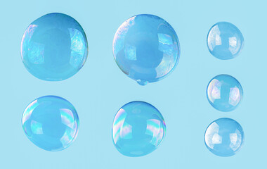 soup bubble isolated on cyan background - 466479671