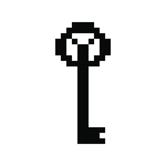 Fototapeta premium Pixel key for games and web sites. Pixel art. 8 bit