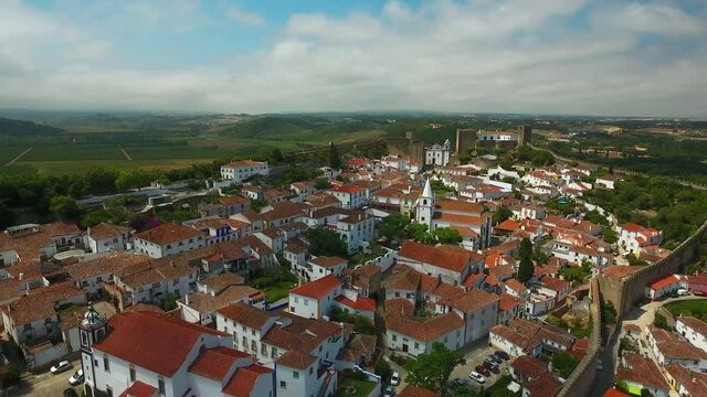 Obidos Portugal, Vista aerea da vila medieval