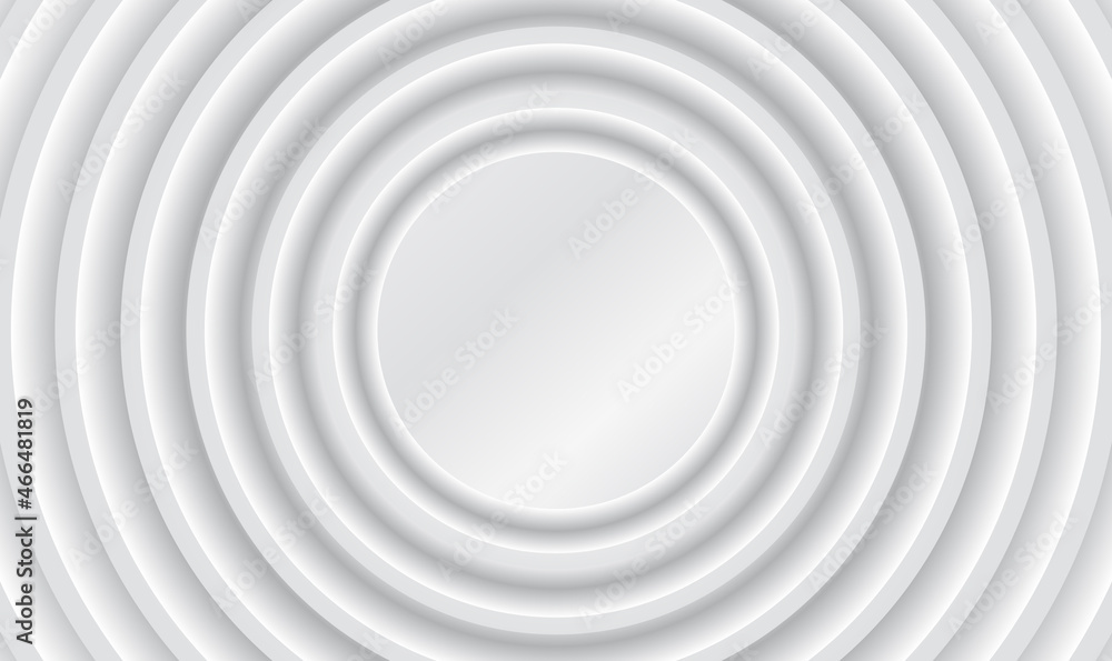 Poster white circles abstract background. rings. white geometric background concept. pattern for web templa