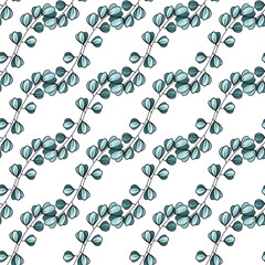 Vintage boho seamless pattern, bouquet decoration. Cute vector floral design. Bohemian garden with wild flowers in hand drawn style.