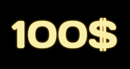 100$ promotion sale for website, internet ads, social media.Big sale and super sale coupon code dollar 100$ discount gift voucher coupon summer offer ends weekend