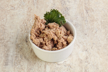 Liver pate in the bowl