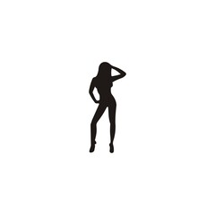 Obraz na płótnie Canvas stylish woman logo vector illustration template