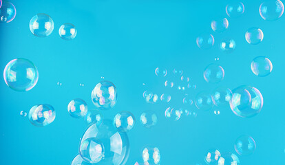 soup bubble isolated on cyan background