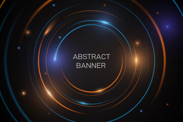 Fototapeta na wymiar Abstract circle backgrounds with glowing effect, shiny web banner concept 