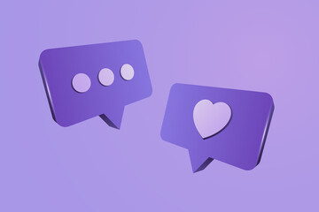 Vector illustration of a chat concept, abstract speech bubbles on a simple backgrounds