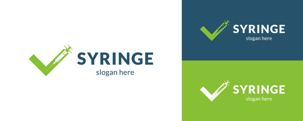 Trendy syringe logo