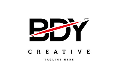 BDY creative cut three latter logo