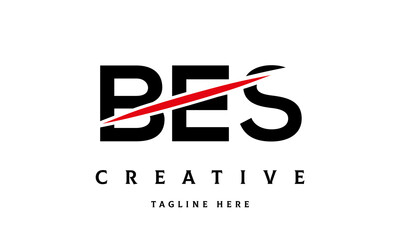BES creative cut three latter logo