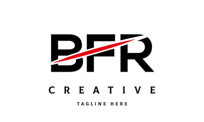 BFR creative cut three latter logo