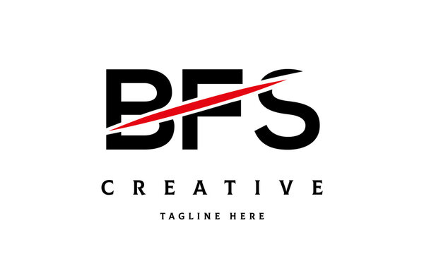 BFS creative cut three latter logo