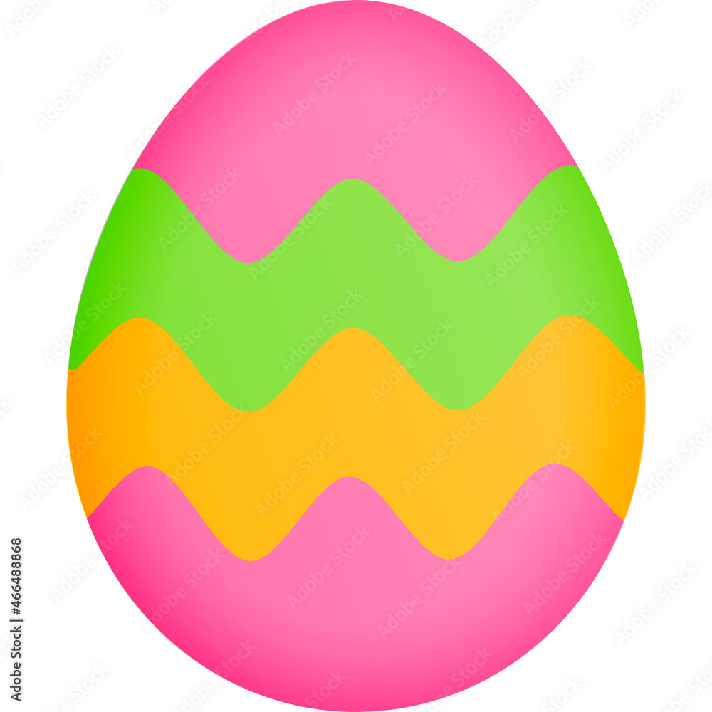 Poster egg easter color icon. simple color vector elements of religious holiday for ui and ux, website or m
