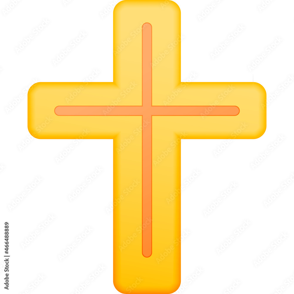 Aufkleber cross christianity color icon. simple color vector elements of religious holiday for ui and ux, webs