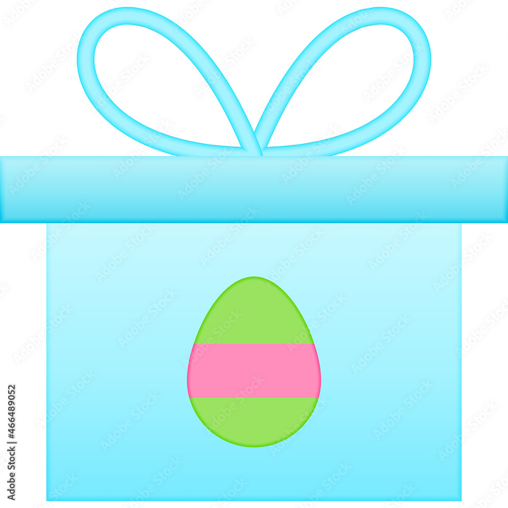 Poster gift egg color icon. simple color vector elements of religious holiday for ui and ux, website or mob