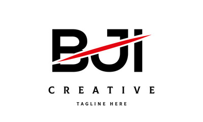 BJI creative cut three latter logo