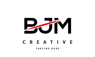 BJM creative cut three latter logo