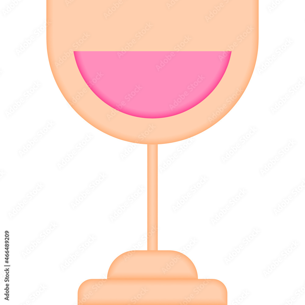 Poster glass wine color icon. simple color vector elements of religious holiday for ui and ux, website or m