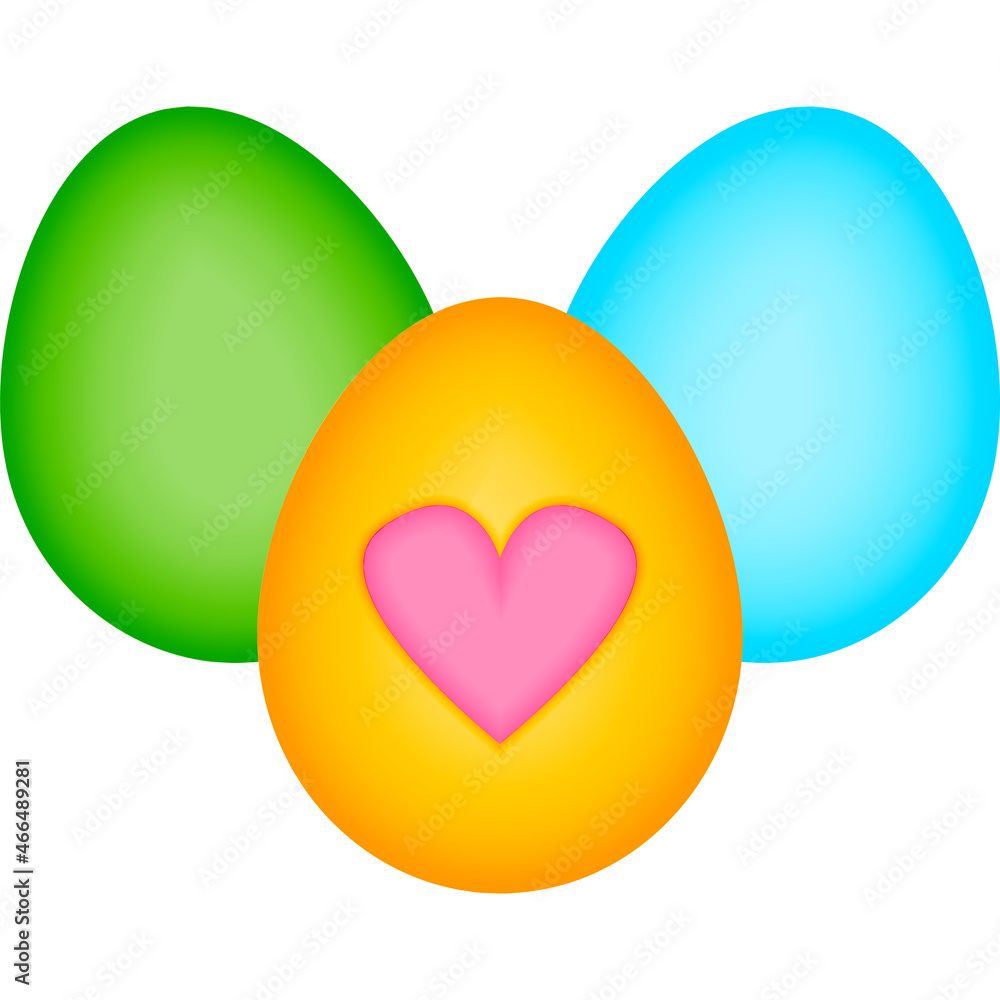 Poster egg easter color icon. simple color vector elements of religious holiday for ui and ux, website or m